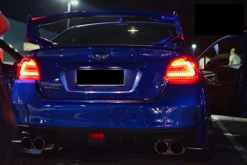 V1 Black Edition Full LED Tail Lights Dynamic Indicator Fit For Subaru WRX STI VA 2015-2021