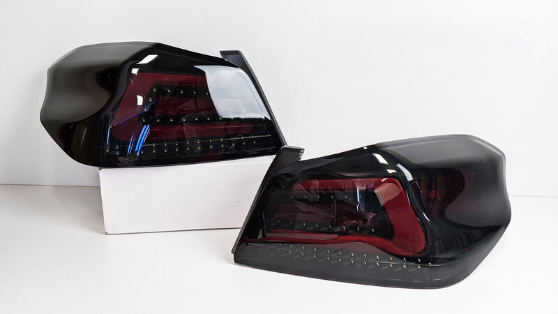 V1 Black Edition Full LED Tail Lights Dynamic Indicator Fit For Subaru WRX STI VA 2015-2021