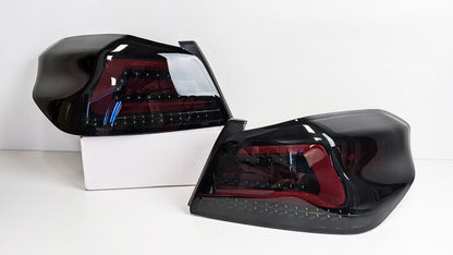 V1 Black Edition Full LED Tail Lights Dynamic Indicator Fit For Subaru WRX STI VA 2015-2021