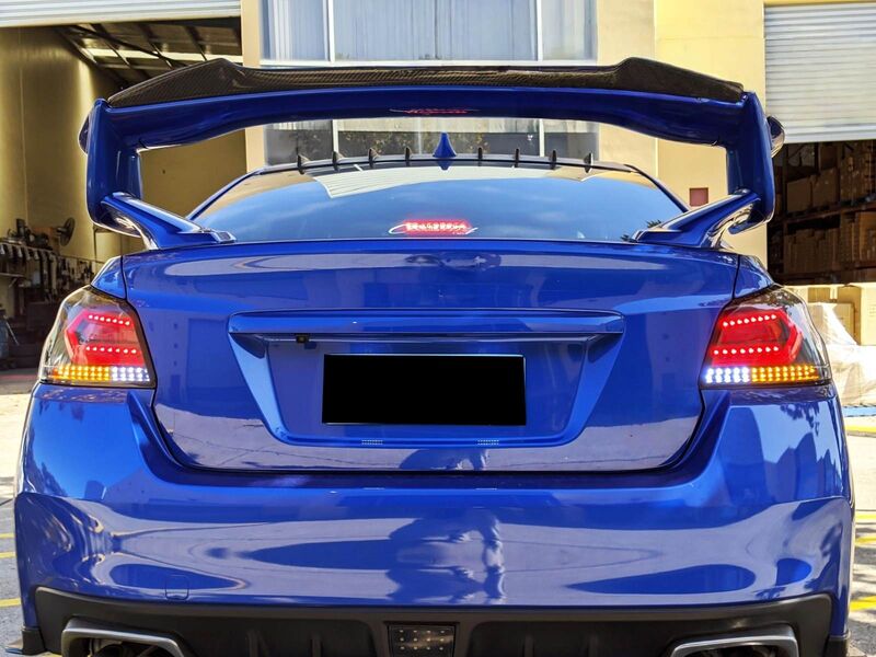 V5 Black White Bar LED Dynamic Tail Lights Fit For Subaru WRX STI VA 2015-2021