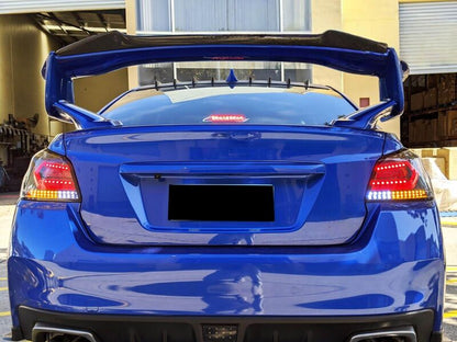 V5 Black White Bar LED Dynamic Tail Lights Fit For Subaru WRX STI VA 2015-2021