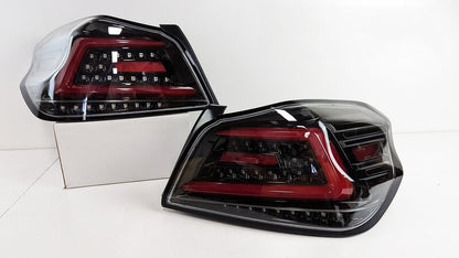 V4 Black Red LED Dynamic Tail Lights Fit For Subaru WRX STI VA 2015-2021