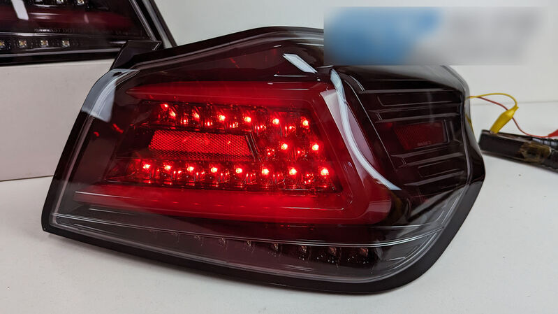 V4 Black Red LED Dynamic Tail Lights Fit For Subaru WRX STI VA 2015-2021
