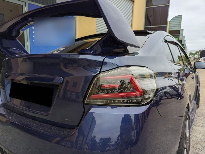 V4 Black Red LED Dynamic Tail Lights Fit For Subaru WRX STI VA 2015-2021