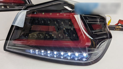 V4 Black Red LED Dynamic Tail Lights Fit For Subaru WRX STI VA 2015-2021