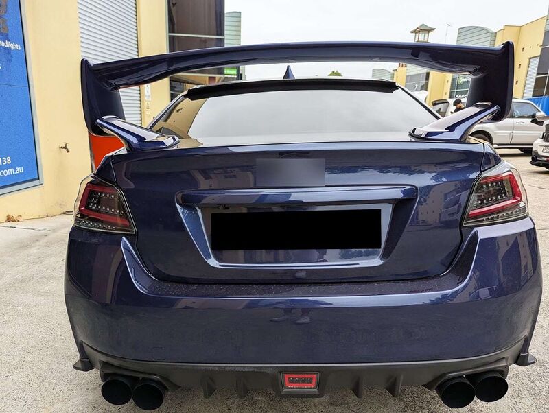 V4 Black Red LED Dynamic Tail Lights Fit For Subaru WRX STI VA 2015-2021