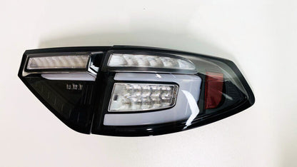 Black 3D LED Tail Light Dynamic Signal Fit For Subaru Impreza WRX RS STI Hatchback 2008-2013