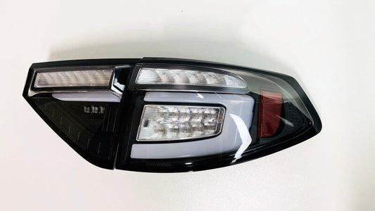 Black 3D LED Tail Light Dynamic Signal Fit For Subaru Impreza WRX RS STI Hatchback 2008-2013