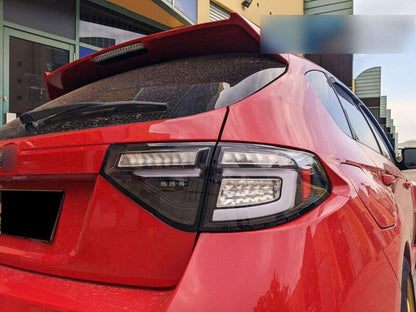 Black 3D LED Tail Light Dynamic Signal Fit For Subaru Impreza WRX RS STI Hatchback 2008-2013