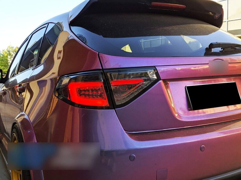 Black 3D LED Tail Light Dynamic Signal Fit For Subaru Impreza WRX RS STI Hatchback 2008-2013
