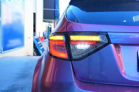 Clear LED 3D Dynamic Indicator Tail Lights Fit For Subaru Impreza WRX RS STI 2008-2013