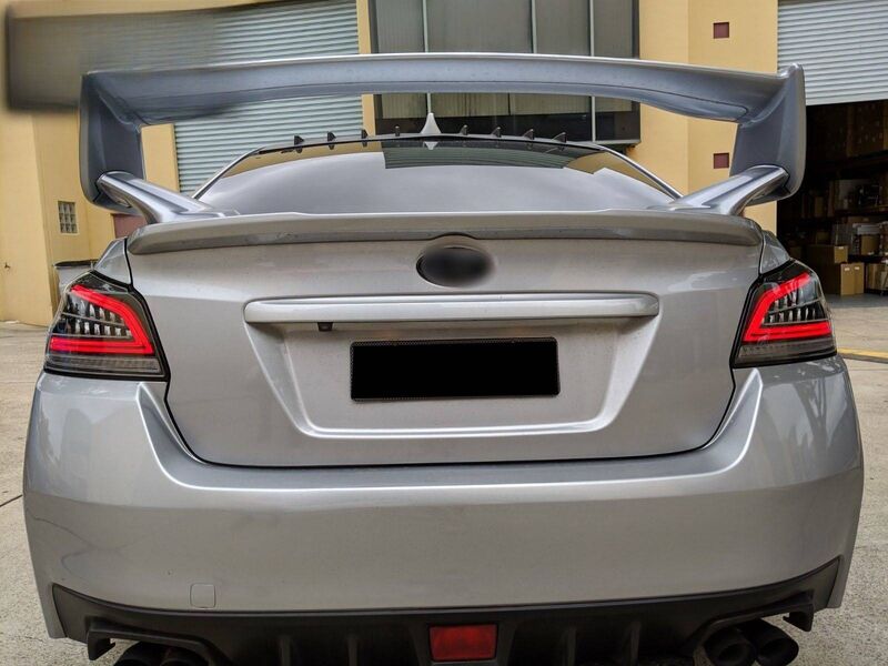 Black Full LED V3 Dynamic Indicator LED Tail Lights Fit For Subaru WRX STI VA 2015-2021