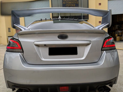 Black Full LED V3 Dynamic Indicator LED Tail Lights Fit For Subaru WRX STI VA 2015-2021