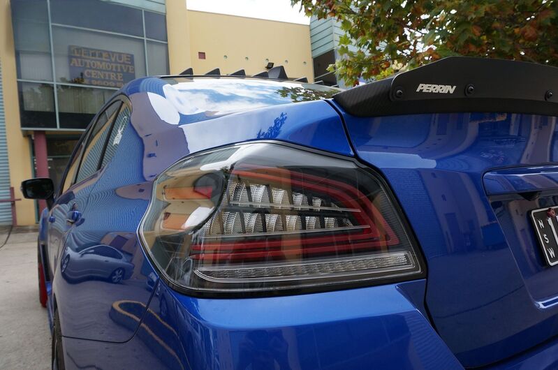 Black Full LED V3 Dynamic Indicator LED Tail Lights Fit For Subaru WRX STI VA 2015-2021