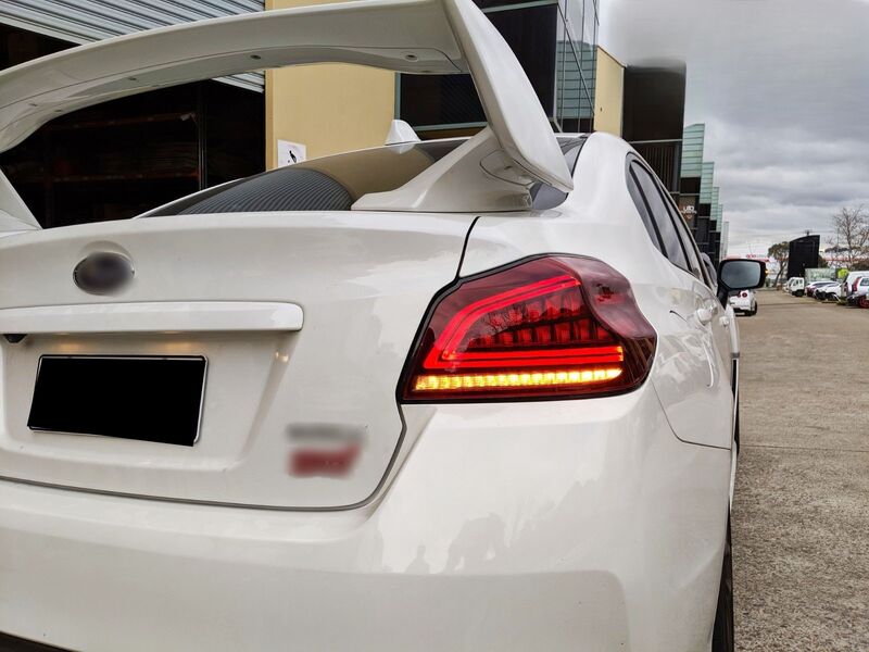 Clear Red Full LED V3 Dynamic Indicator LED Tail Lights Fit For Subaru WRX STI VA 2015-2021