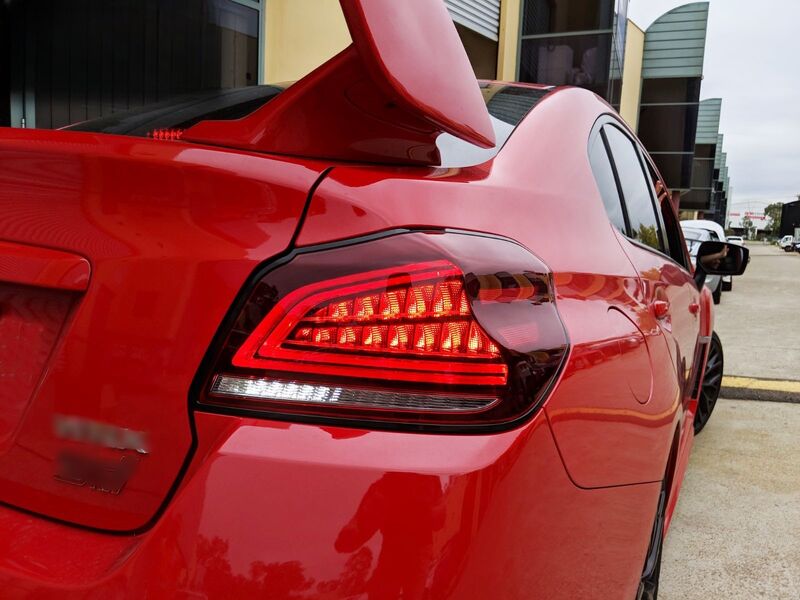 Clear Red Full LED V3 Dynamic Indicator LED Tail Lights Fit For Subaru WRX STI VA 2015-2021
