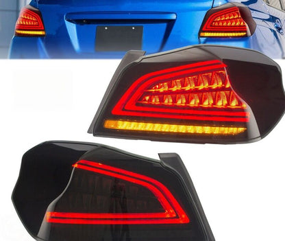 Smoke Full LED V3 Dynamic Indicator LED Tail Lights Fit For Subaru WRX STI VA 2015-2021