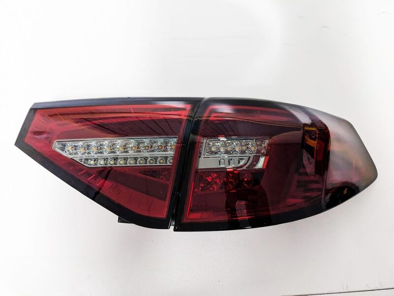 Spec D Smoked Red Sequential LED Taillights Fit For Subaru Impreza WRX STI Hatchback G3 2008-2013