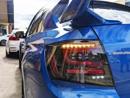 Black Red LED Taillights Dynamic Signal Fit For Subaru Impreza WRX STI G3 4D 2008-2013Fit For Subaru Impreza WRX STI G3 4D 2008-2013