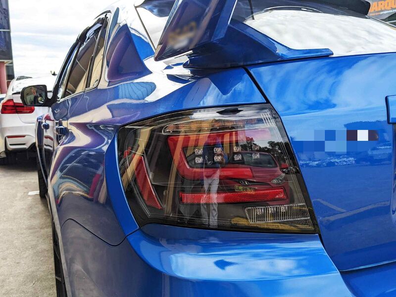 Black Red LED Taillights Dynamic Signal Fit For Subaru Impreza WRX STI G3 4D 2008-2013Fit For Subaru Impreza WRX STI G3 4D 2008-2013