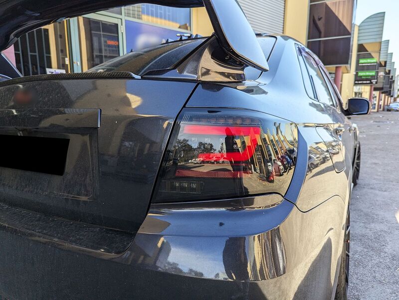 Black Edition Red LED Taillights Dynamic Signal Fit For Subaru Impreza WRX STI G3 4D 2008-2013