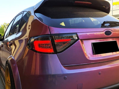 3D Dynamic Indicator Smoke LED Tail Light Fit For Subaru Impreza WRX STI Hatchback G3 2008-2013