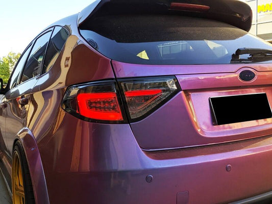 3D Dynamic Indicator Smoke LED Tail Light Fit For Subaru Impreza WRX STI Hatchback G3 2008-2013
