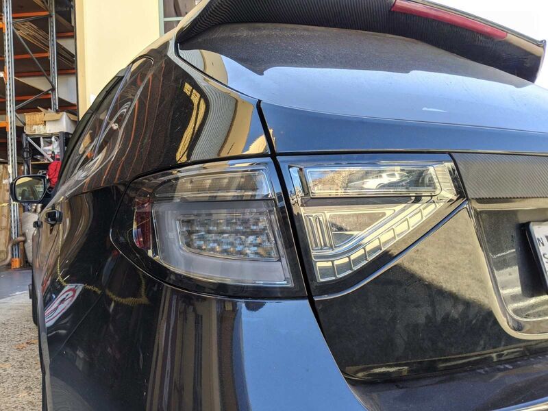 3D Dynamic Indicator Smoke LED Tail Light Fit For Subaru Impreza WRX STI Hatchback G3 2008-2013