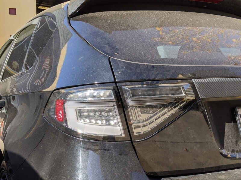 3D Dynamic Indicator Smoke LED Tail Light Fit For Subaru Impreza WRX STI Hatchback G3 2008-2013