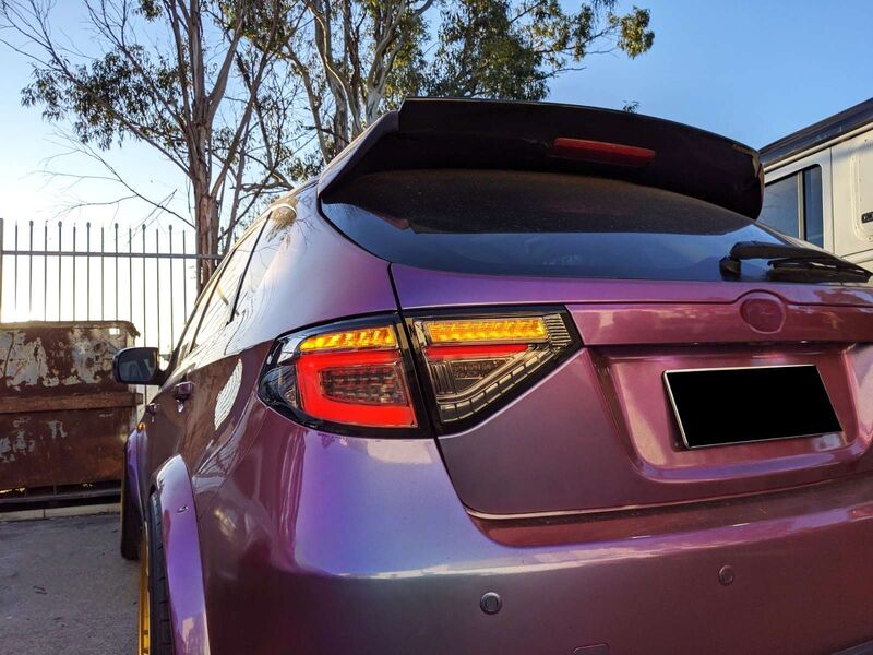 3D Dynamic Indicator Smoke LED Tail Light Fit For Subaru Impreza WRX STI Hatchback G3 2008-2013