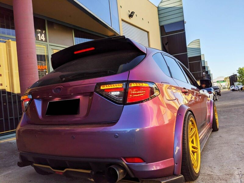 3D Dynamic Indicator Smoke LED Tail Light Fit For Subaru Impreza WRX STI Hatchback G3 2008-2013