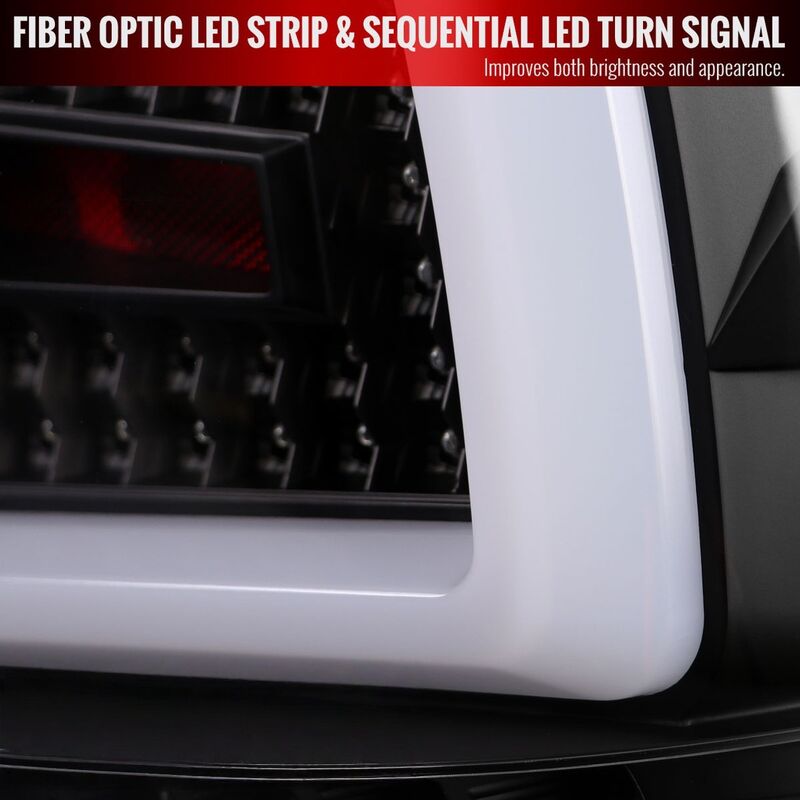 Spec D Glossy Black Sequential LED Taillights Fit For Subaru Impreza WRX STI Sedan G3 2008-2013