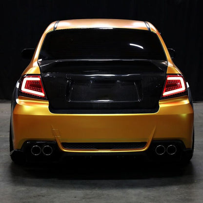 Spec D Glossy Black Sequential LED Taillights Fit For Subaru Impreza WRX STI Sedan G3 2008-2013