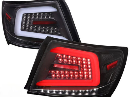 Spec D Glossy Black Sequential LED Taillights Fit For Subaru Impreza WRX STI Sedan G3 2008-2013