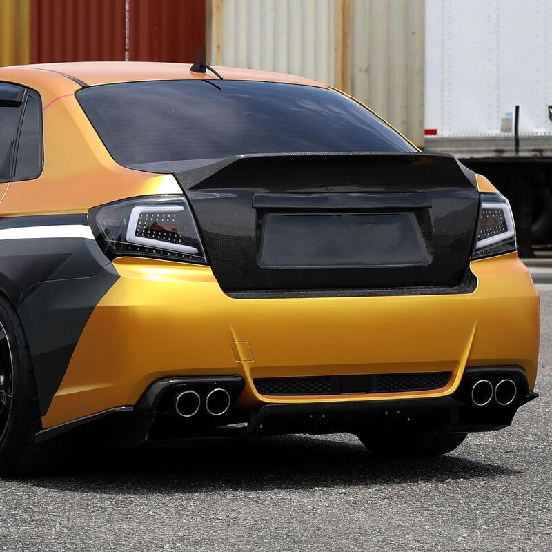 Spec D Glossy Black Sequential LED Taillights Fit For Subaru Impreza WRX STI Sedan G3 2008-2013
