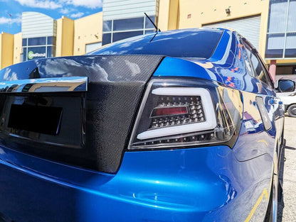 Spec D Glossy Black Sequential LED Taillights Fit For Subaru Impreza WRX STI Sedan G3 2008-2013