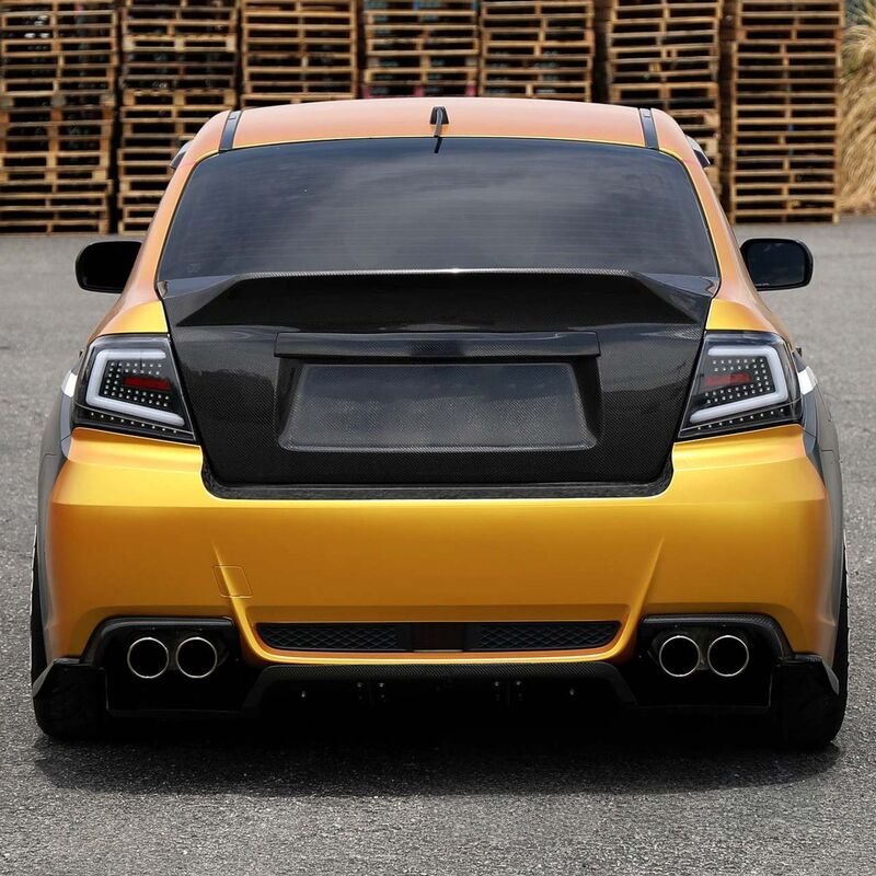 Spec D Glossy Black Sequential LED Taillights Fit For Subaru Impreza WRX STI Sedan G3 2008-2013
