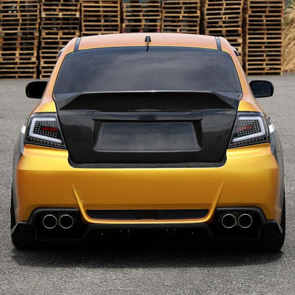 Spec D Glossy Black Sequential LED Taillights Fit For Subaru Impreza WRX STI Sedan G3 2008-2013