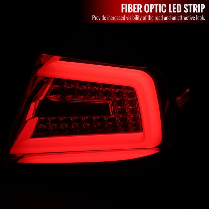 Spec D Smoke LED Taillights Dynamic Signal Fit For Subaru Impreza WRX STI G3 4D 2008-2013
