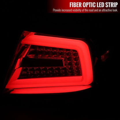 Spec D Smoke LED Taillights Dynamic Signal Fit For Subaru Impreza WRX STI G3 4D 2008-2013