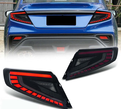 V4 Smoke Red LED Dynamic Taillights Fit For Subaru WRX VB 2022-2025