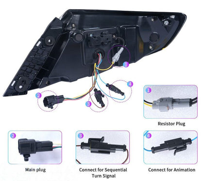 V4 Smoke Red LED Dynamic Taillights Fit For Subaru WRX VB 2022-2025