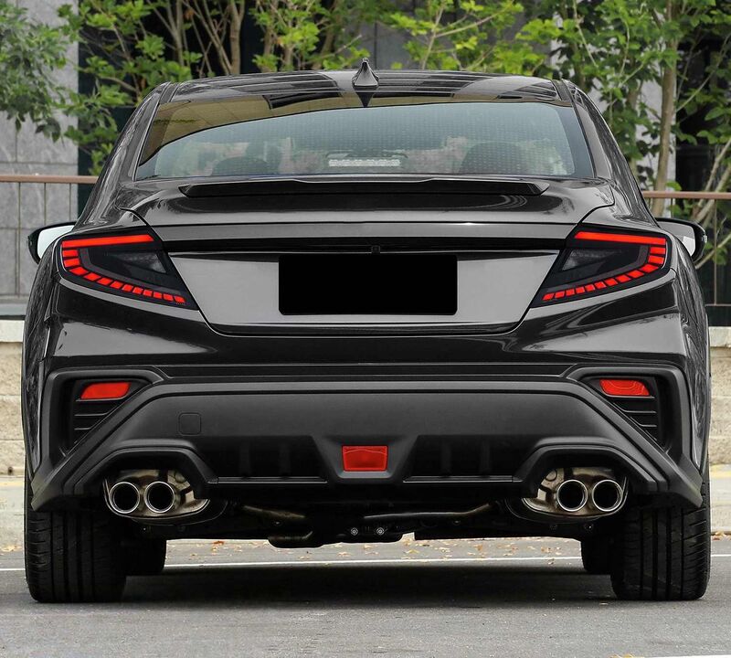 V4 Smoke Red LED Dynamic Taillights Fit For Subaru WRX VB 2022-2025