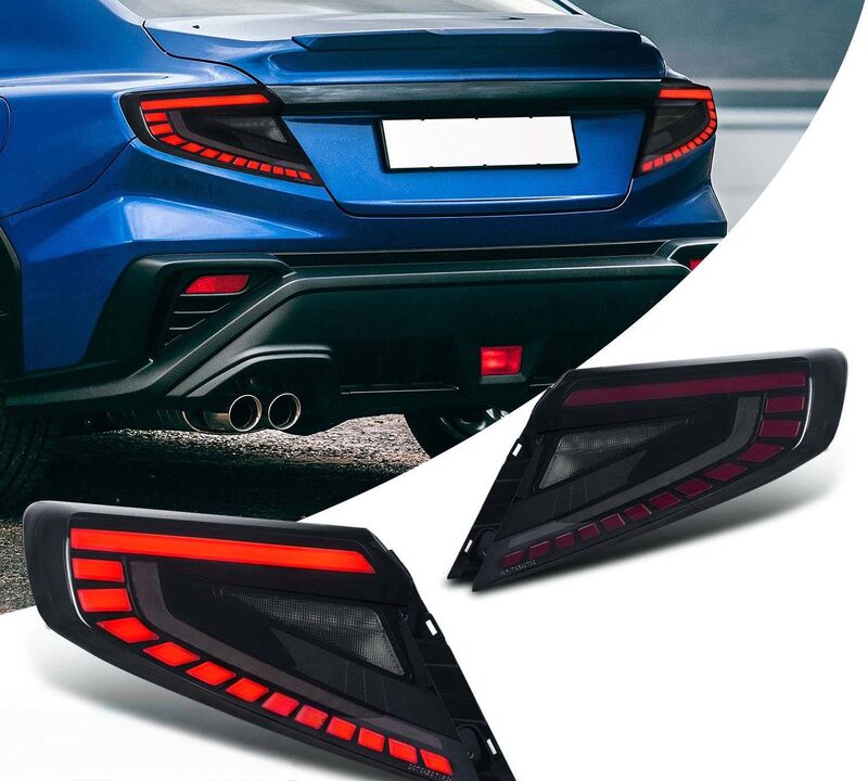 V4 Smoke Red LED Dynamic Taillights Fit For Subaru WRX VB 2022-2025