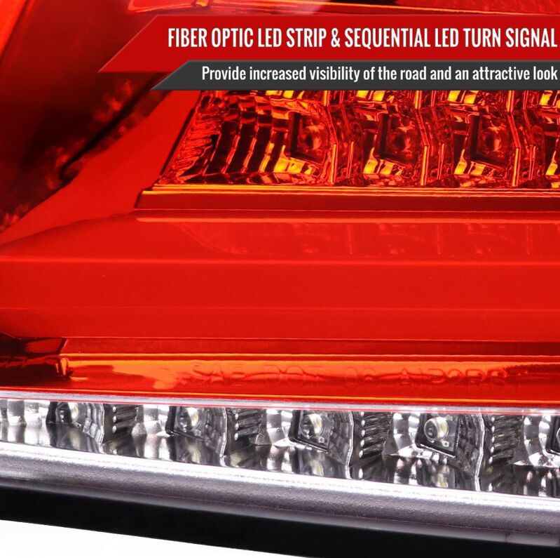 Spec D Clear Red LED Taillights Fit For Subaru Impreza WRX STI G3 4D 2008-2013