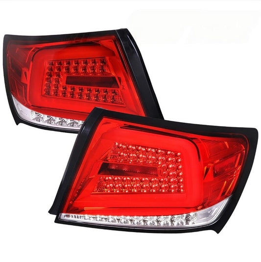 Spec D Clear Red LED Taillights Fit For Subaru Impreza WRX STI G3 4D 2008-2013
