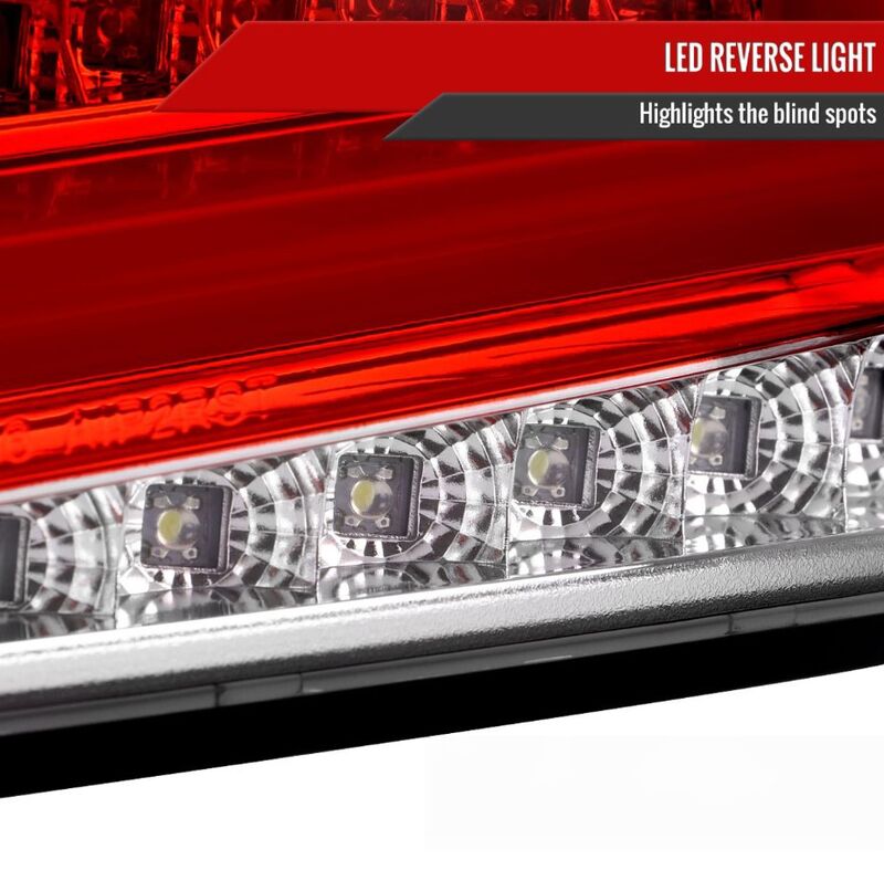 Spec D Clear Red LED Taillights Fit For Subaru Impreza WRX STI G3 4D 2008-2013
