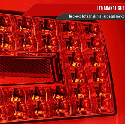 Spec D Clear Red LED Taillights Fit For Subaru Impreza WRX STI G3 4D 2008-2013