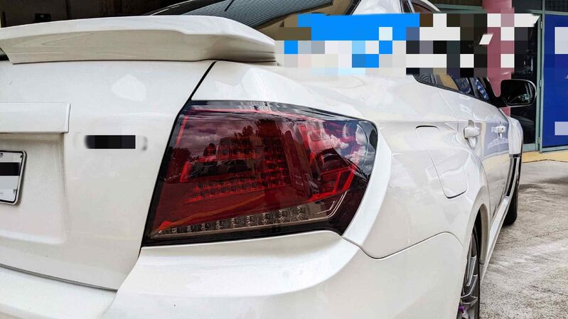 Spec D Smoked Red Sequential LED Taillights Fit For Subaru Impreza WRX STI Sedan G3 2008-2013