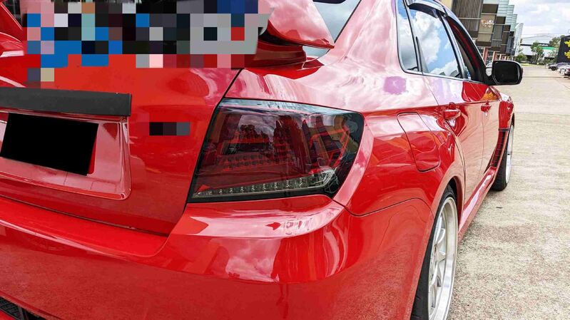 Spec D Smoked Red Sequential LED Taillights Fit For Subaru Impreza WRX STI Sedan G3 2008-2013
